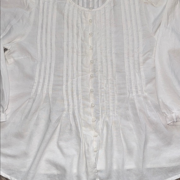 Linen Blend Blouse - White Levi's® US - Picture 4 of 10